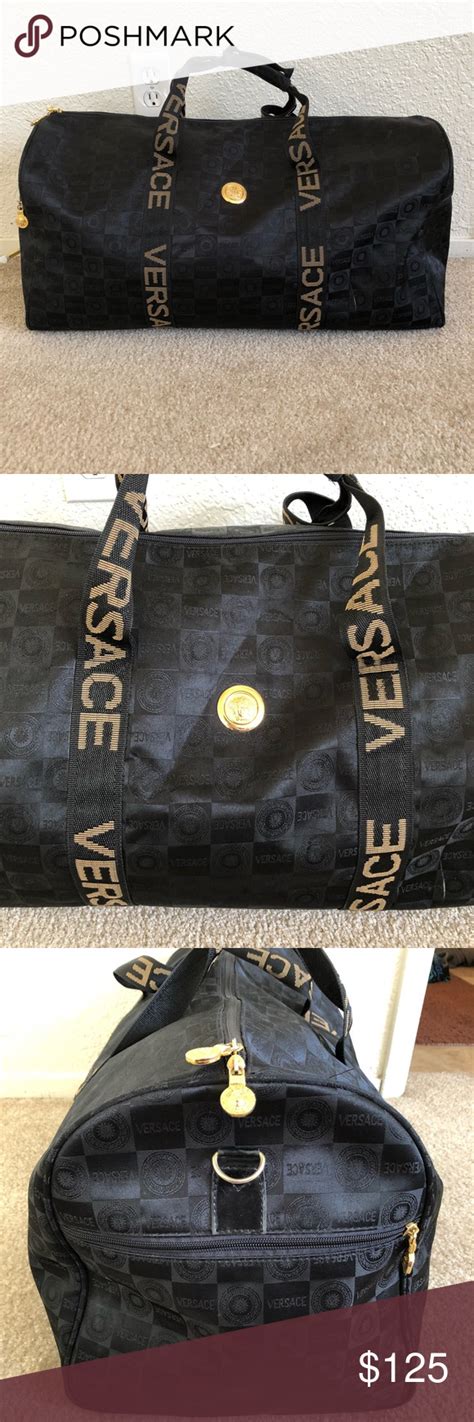 versace monogram duffel bag.